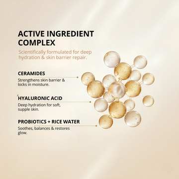 24H Moisturizer Lotion | Ceramides & Hyaluronic | Barrier Repair Moisturizer with Probiotics & Rice Water | For Dry, Combination & Sensitive Skin